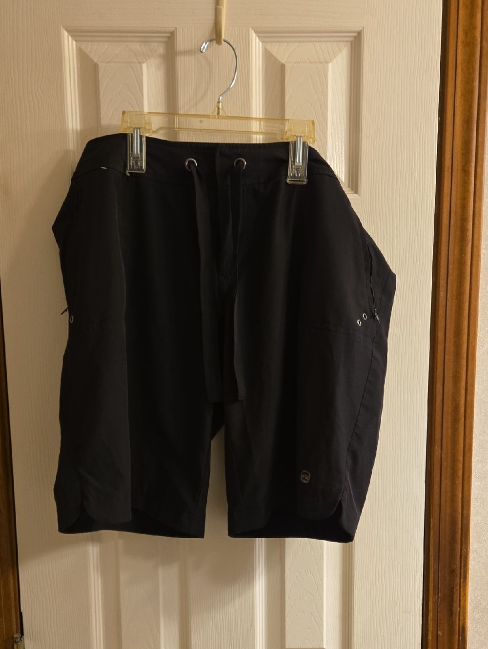 Free Country Black Women's Drawstring Athletic Bermuda Shorts